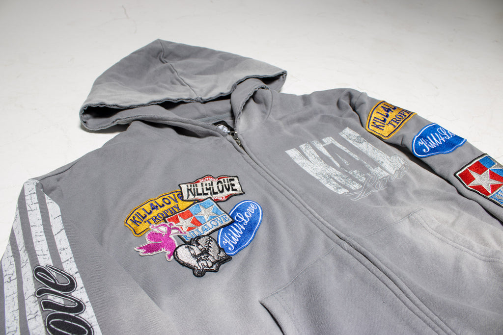 Cool grey Patchwork Jacket