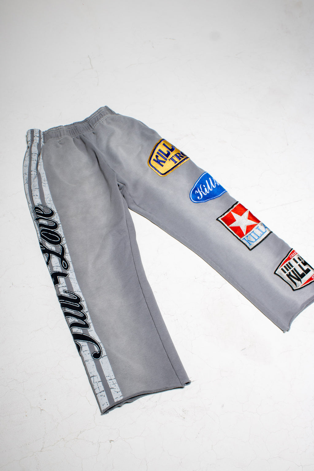Cool Grey Patchwork Pants