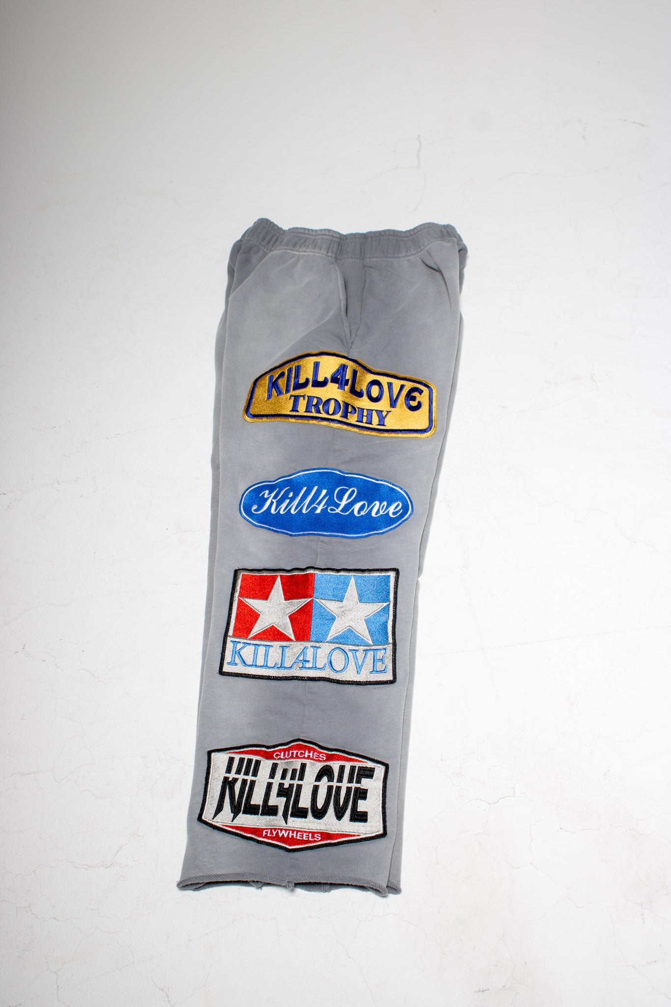 Cool Grey Patchwork Pants