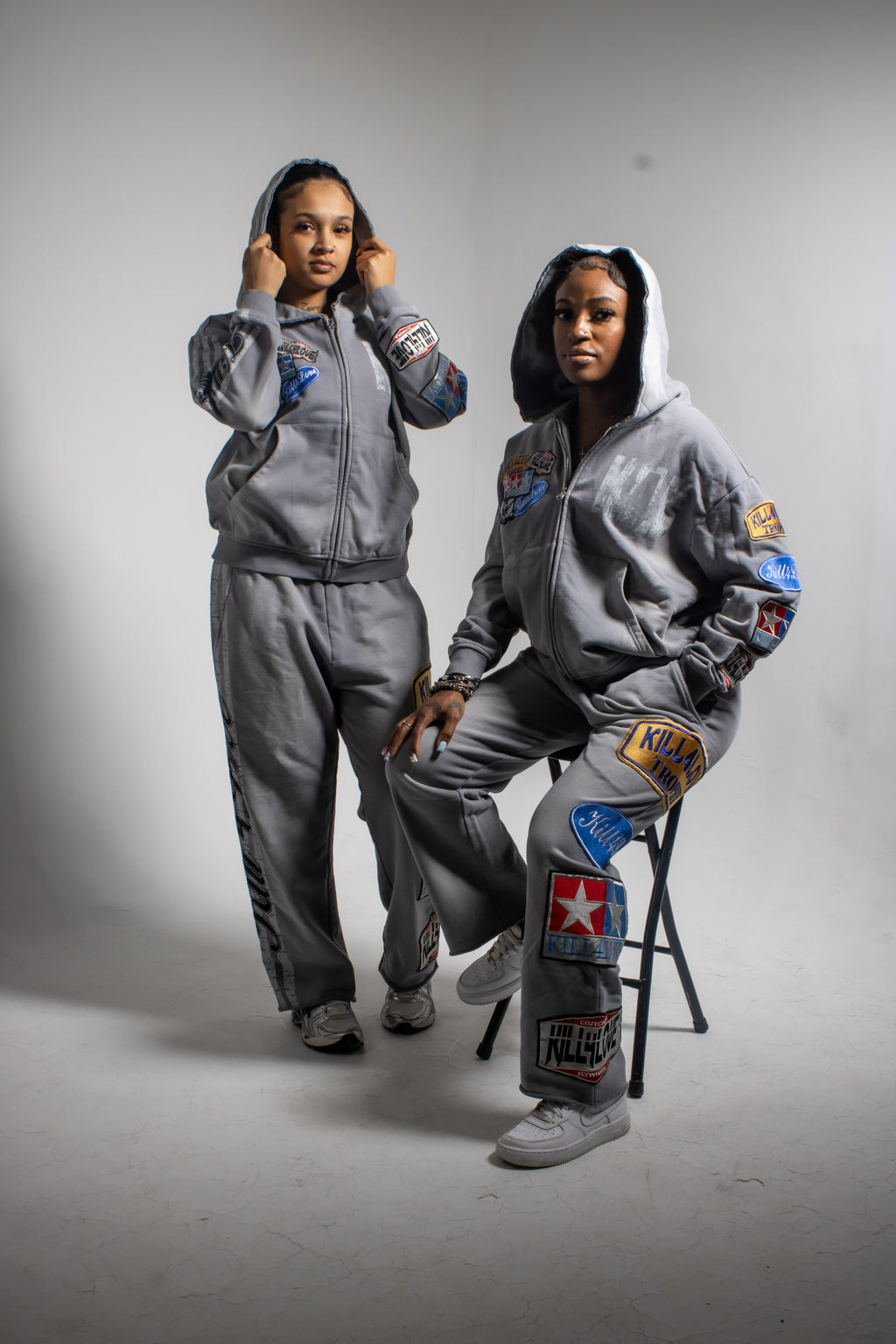 Cool Grey Patchwork Set